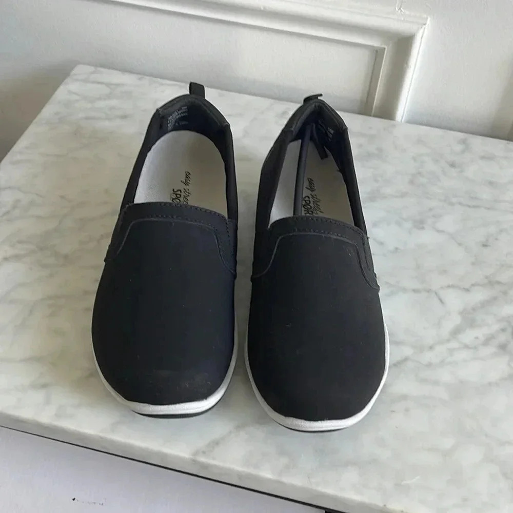Easy Street Sport Women Mollie Slip On Sneaker Flats- Black - Picture 4 of 5